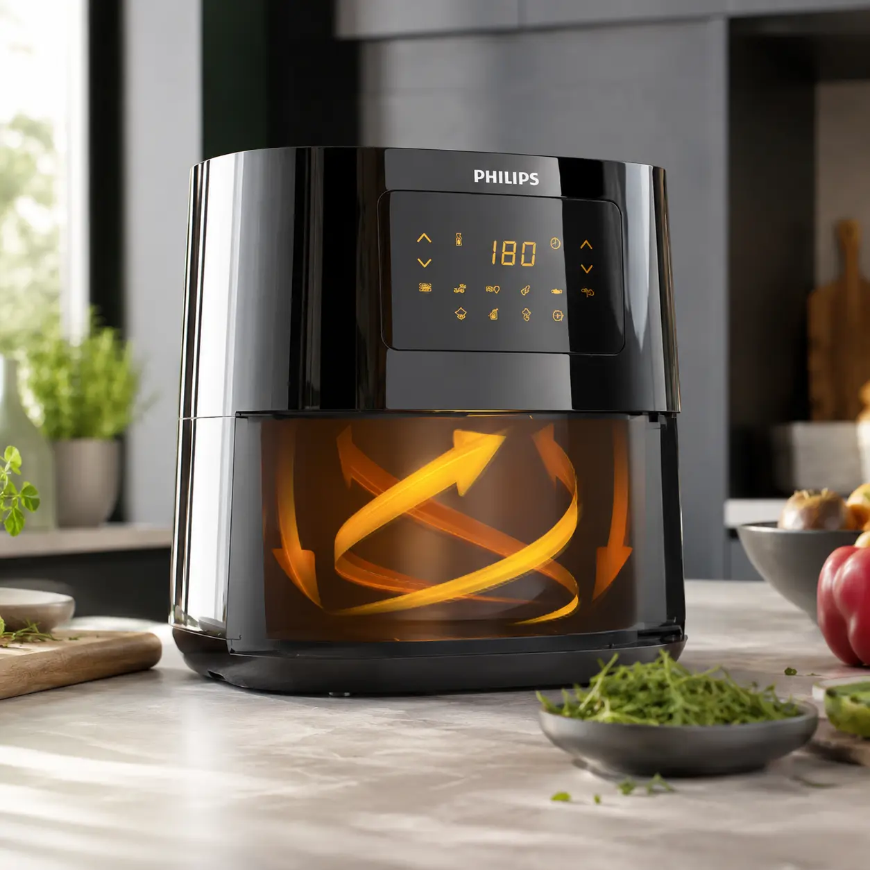 Freidora de aire Philips Airfryer con tecnología RapidAir para cocinar con aire caliente
