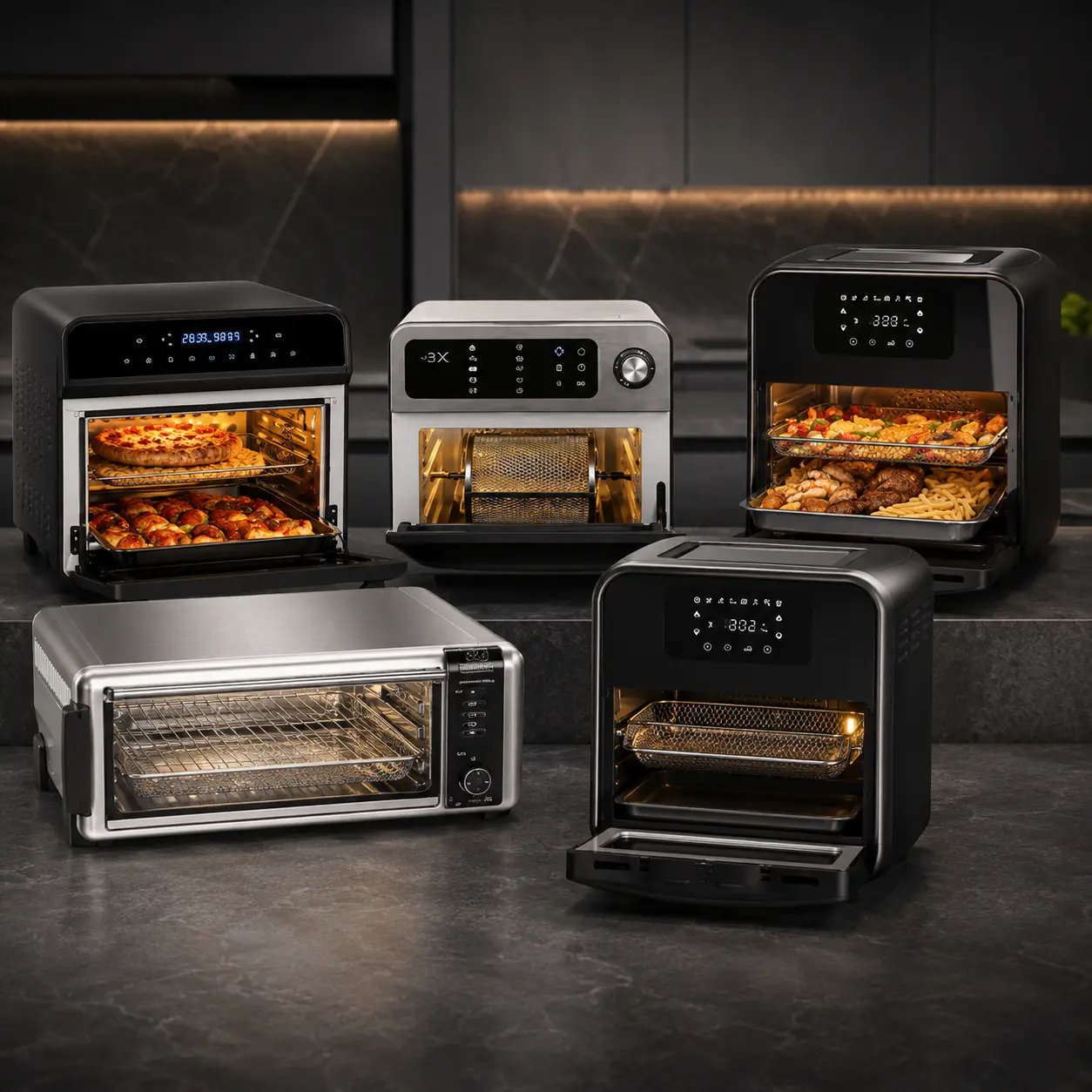 Mejor horno air fryer XXL comparado por bandejas pizza capacidad y uso familiar