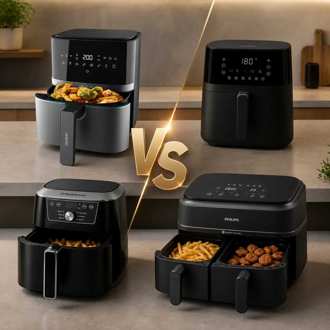 Freidoras de aire Lidl Silvercrest con alternativas equivalentes por capacidad y formato