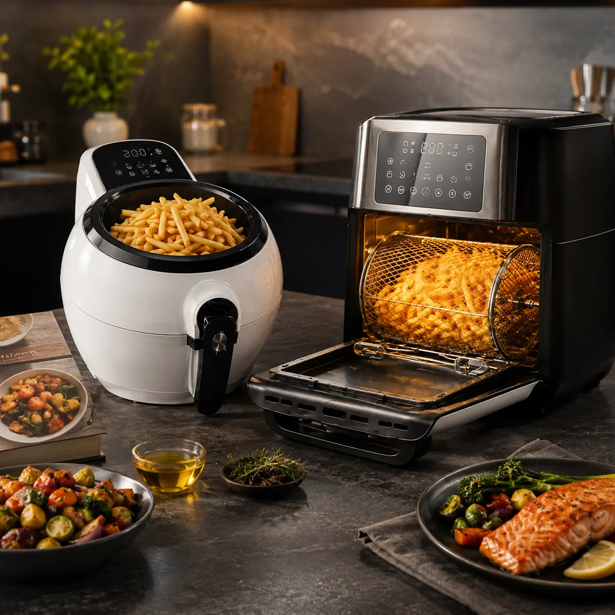 Princess 182075 Deluxe horno airfryer con rotisserie giratorio