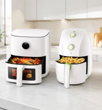 Las mejores freidoras de aire blancas diseño minimalista y limpieza para tu cocina