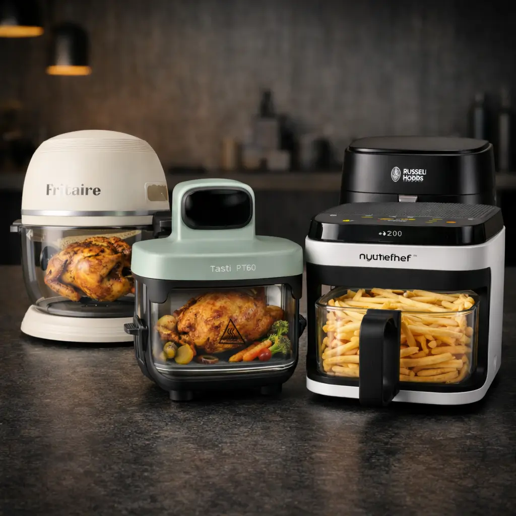 CREATE Air Fryer Studio Crystal: airfryer con recipiente de cristal visible