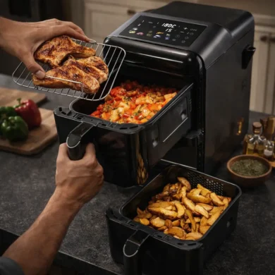 Cecotec Freidora de Aire sin Aceite - Air Fryer 12L Cecofry DuoLevel 12000 Window