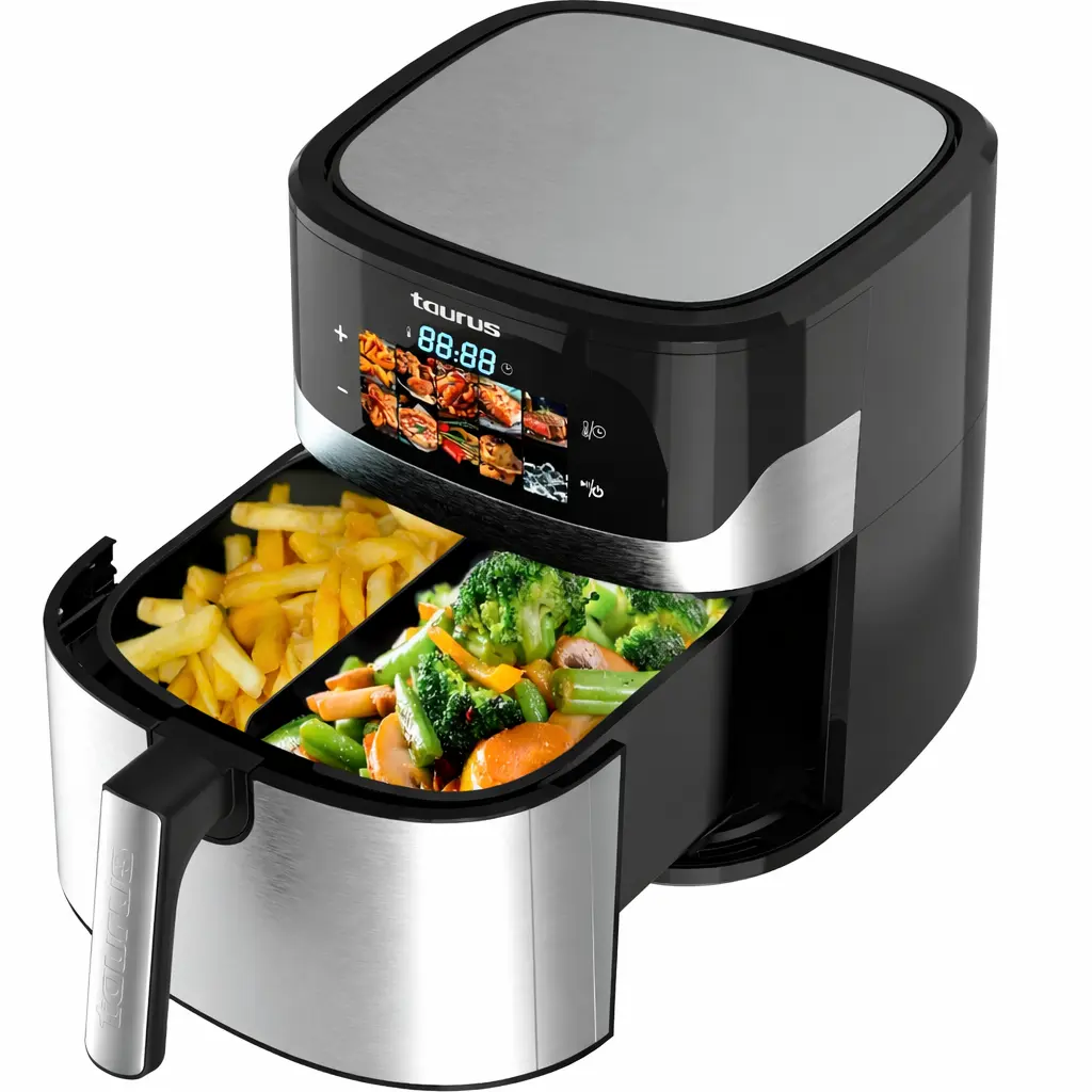 Taurus Air Fry 7S Wall HD 6,5 L en acabado acero y negro