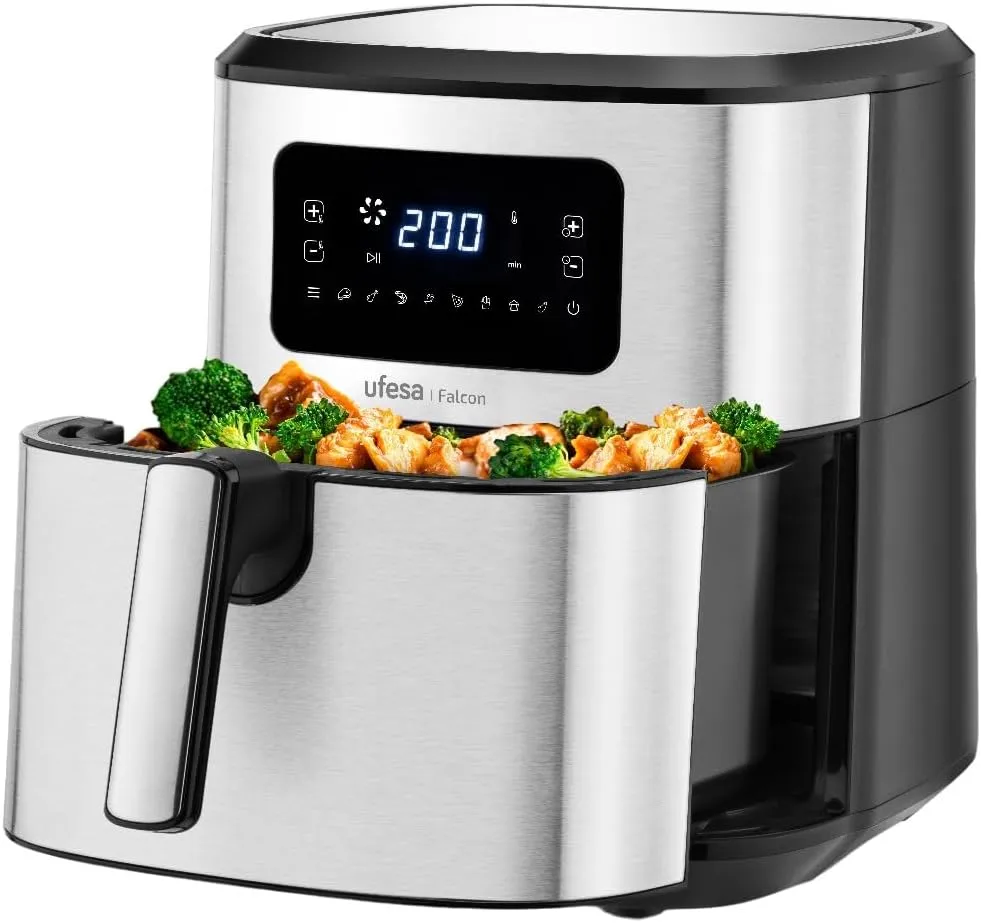 Freidora de aire Ufesa Falcon 6,5 litros en acabado inox