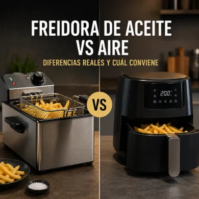 Freidora de aceite vs aire: diferencias reales y cuál conviene