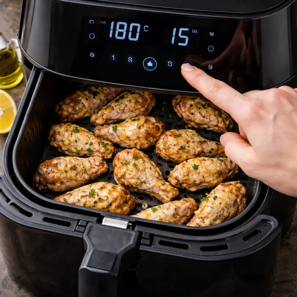 Cómo colocar alitas en la freidora de aire sin amontonarlas