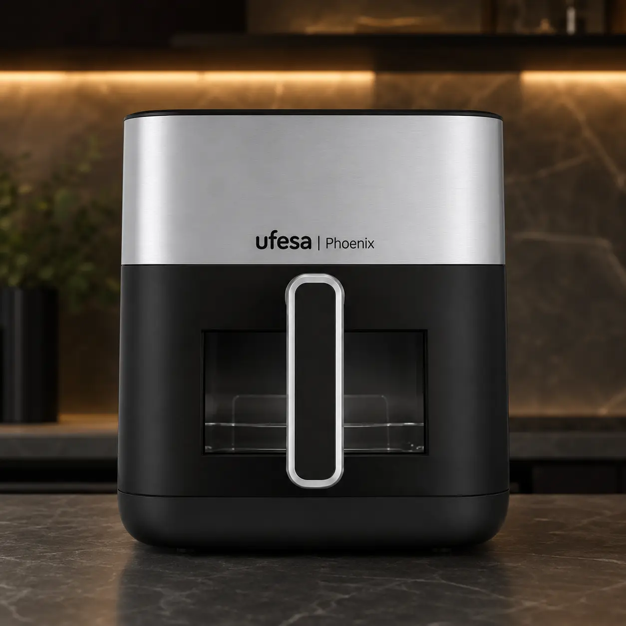 Freidora de Aire con Vapor Ufesa Phoenix de 6 litros con ventana y luz interior