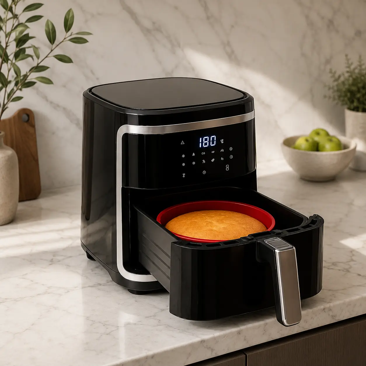 Freidora de aire Aigostar Cube 7 L con cubeta XXL y panel digital frontal