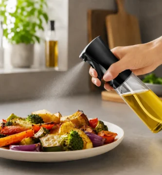 GRIFEMA - Botella de spray de aceite de 300 ml, botella dispensadora de aceite de oliva, rociador