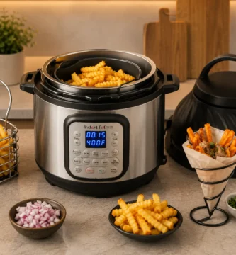 Instant Pot Duo Crisp 7,6 L 8 qt olla a presión con tapa air fryer para cocinar y dorar