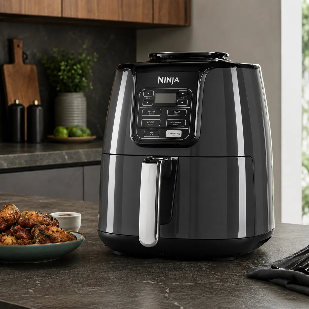 Ninja AF100EU 3,8 L, freidora de aire compacta para una o dos personas