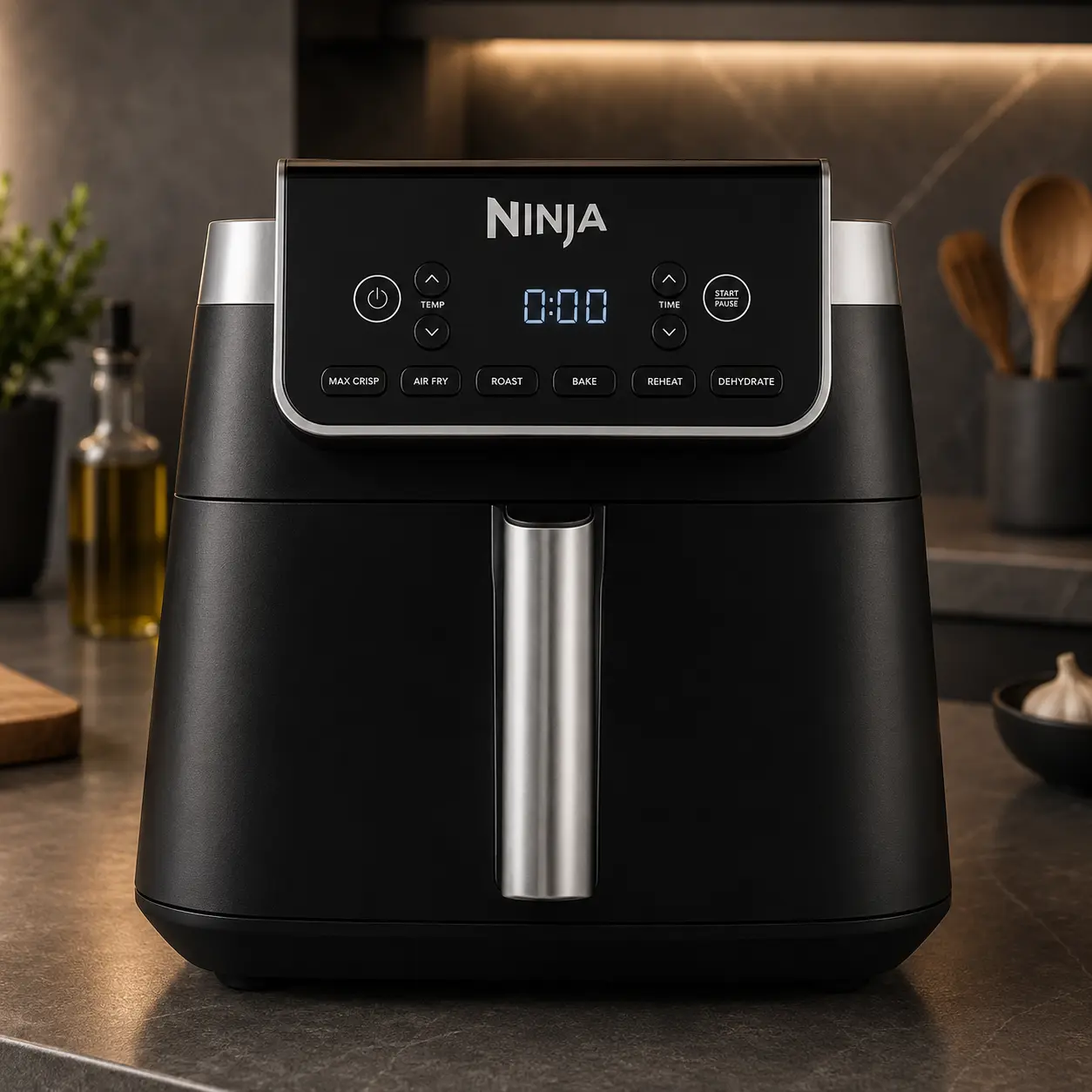 Ninja MAX PRO AF180EU, freidora de aire de 6,2 L con cesta cuadrada