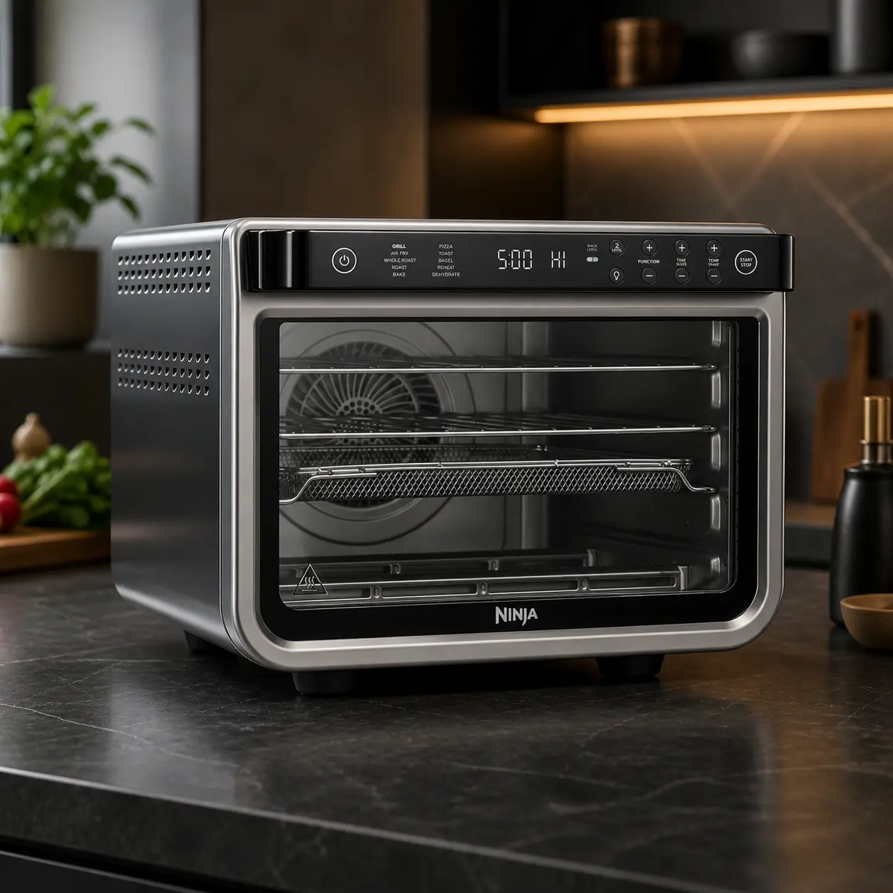 Ninja Foodi DT200EU, horno air fryer de 29 L para bandeja, pizza y dos niveles