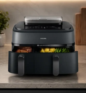 Philips Airfryer Serie 5000 Dual Basket con vapor - 9L, tecnología RapidAir Plus, 19 funciones en 1 NA550/00