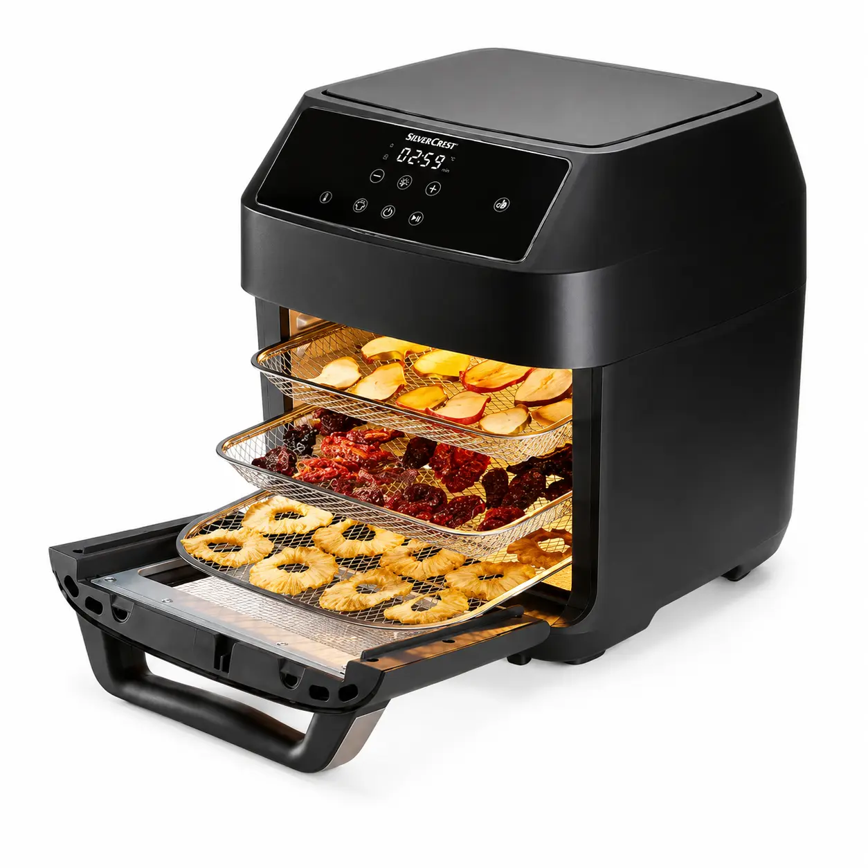 Freidora de aire caliente Silvercrest 9 en 1 tipo horno 12 L