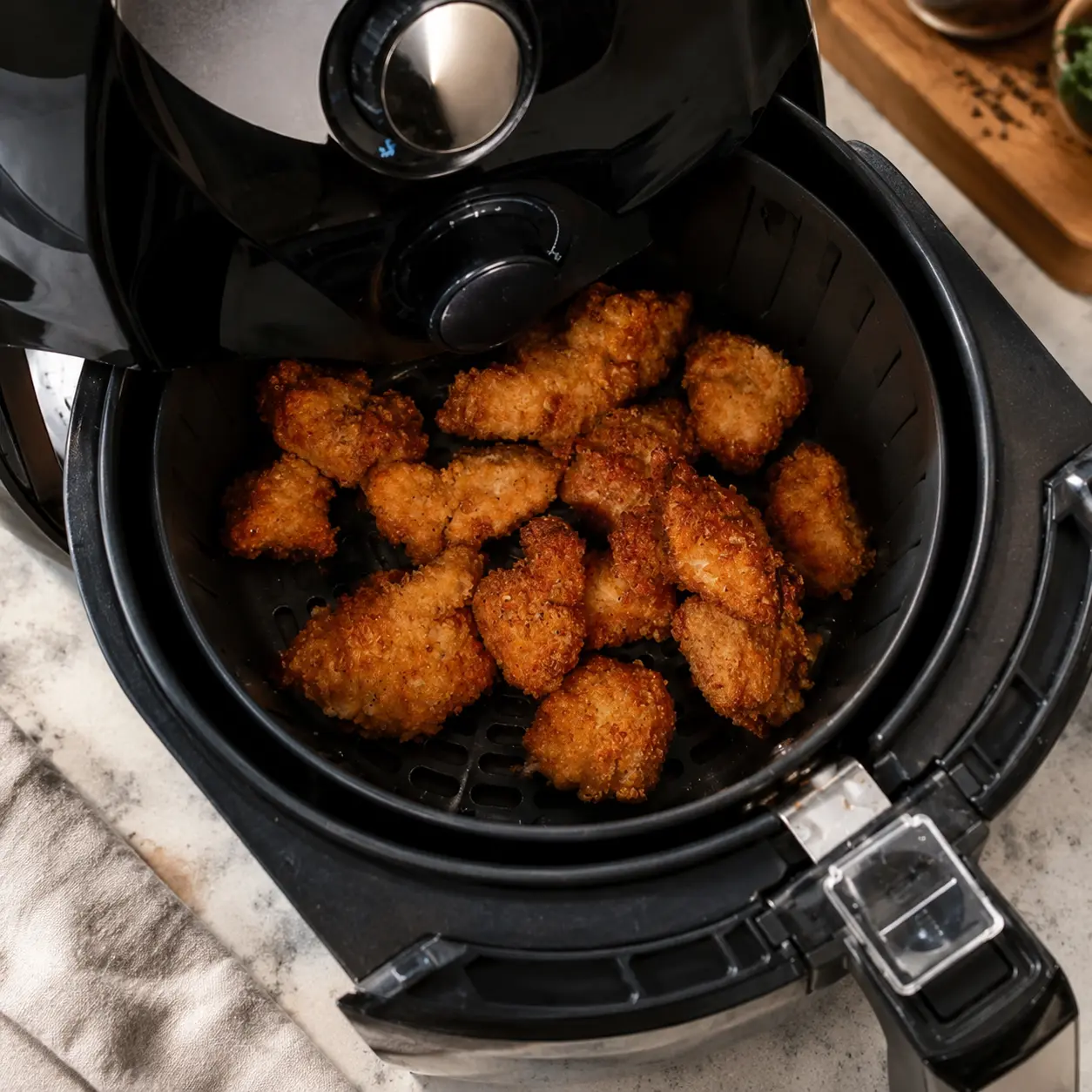 Airfryer limpia para evitar humo y grasa